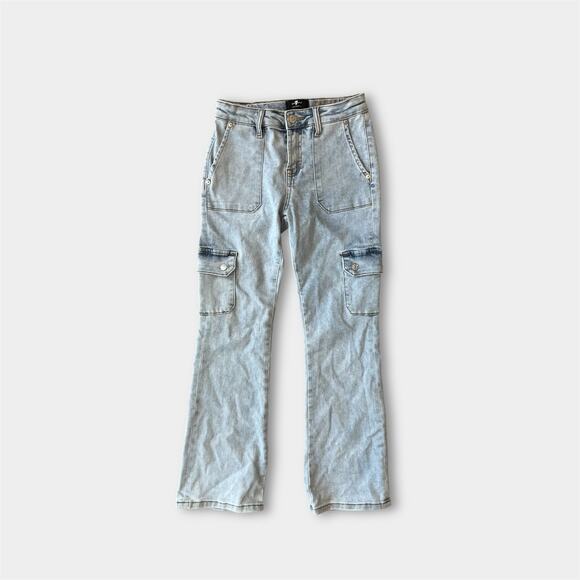 7 For All Mankind Girls Cargo Bootcut Jeans Sunday 10 - Picture 1 of 8